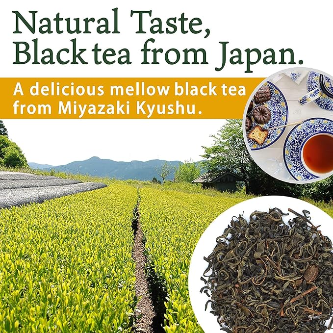 Japanese Organic Black Tea Loose Leaf, 100% made in Japan, 100g tea leaves【YAMASAN】