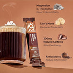 Load image into Gallery viewer, IQJOE Mushroom Coffee Packets (40 Servings) Lion’s Mane, Magtein Magnesium, Antioxidants, Adaptogens - Caffe Mocha - Instant Coffee for Focus, Clarity, Mood, Energy Boost - Sugar Free, Keto, Vegan