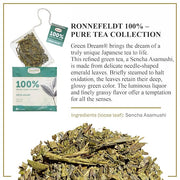 Ronnefeldt 100% Green Dream – Japanese Sencha Asamushi Green Tea – Loose Leaf in 15 Individually Wrapped Bags – Smooth & Refreshing – Caffeine Boost – German Tea Brand