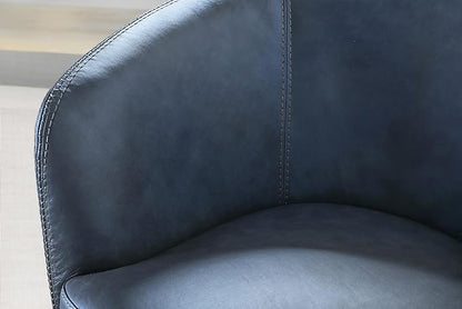 Parker Living Barolo - Vintage Navy 100% Italian Leather Swivel Club Chair