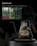 Load image into Gallery viewer, Cocinare FLOW B9 Gooseneck Electric Kettle, Precise Temperature Control for Pour-Over Coffee &amp; Tea Brewing, Stainless Steel Interior, Rapid Heating for Boiling Water 0.9L (Rainforest)