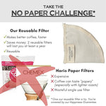 Load image into Gallery viewer, (2-Pack) Reusable Organic Cotton Pour Over Cone Filters for Hario V60 and Chemex Style Style Filters — Pourover Coffee Filter Maker Cup Ceramic, Glass, Plastic Dripper (Size 03, 1-6 Cups)