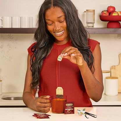 Twinings French Vanilla Chai Black Tea Individually Wrapped Bags, 20 Count (Pack of 6), Warm, Sweet & Spicy, Caffeinated, Enjoy Hot or Iced, 120 Teabags