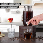 Load image into Gallery viewer, Zulay Kitchen 1.5 Liter Cold Brew Coffee Maker with EXTRA-THICK Glass Carafe &amp; Stainless Steel Mesh Filter - Premium Iced Coffee Maker, Cold Brew Pitcher &amp; Tea Infuser