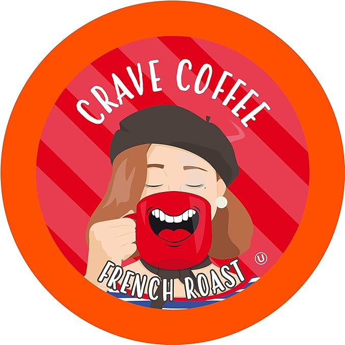 Crave Beverages French Dark Roast Coffee Pods for Keurig K Cup Brewers, 100 Count