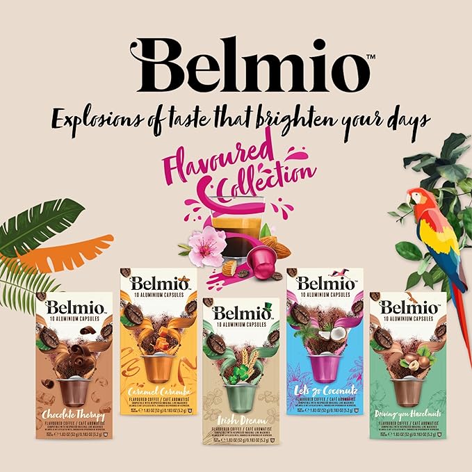 Belmio Caramel Caramba Espresso Coffee Pods – Medium Roast – Rich & Sweet - Nespresso Original Line Compatible – 10 Count (Pack of 10)