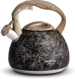 Load image into Gallery viewer, POLIVIAR Tea Kettle, Iron Grey Tea Pot Stovetop, 2.7 Quart Loud Whistling Coffee and Teapot, Food Grade Stainless Steel for Anti-Hot Handle and No-Rust, Suitable for All Heat Sources (JX2020-RB30)