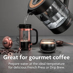 Load image into Gallery viewer, Vianté Electric Kettle With Infuser For Loose Leaf. Hot Tea Maker With Temperature Control And Automatic Shut Off. Tea Kettle With Brewing Programs. 1.5 Liters Capacity | Black Color