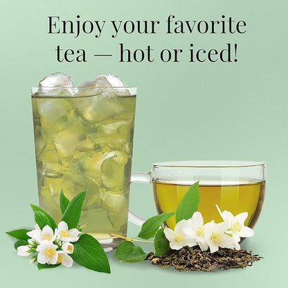 The Republic of Tea Jasmine Jazz Green Full-Leaf Loose Tea 3.0 oz Tin | Steeps 50 Cups | Caffeinated