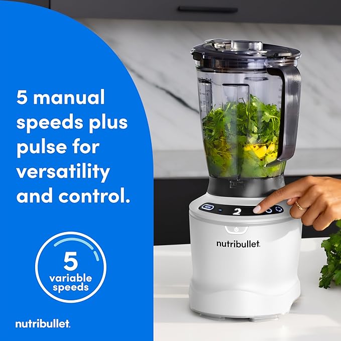 nutribullet SmartSense 5-speed, full-size blender, 1400 Watt- Matte White