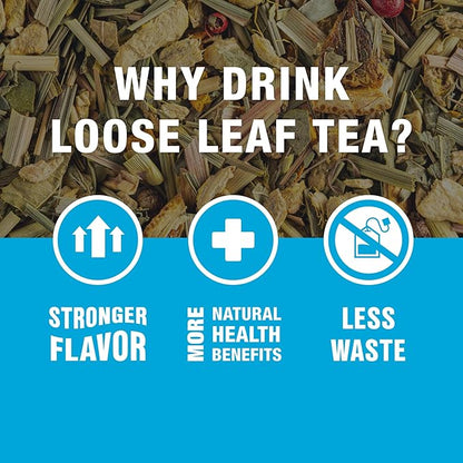 Tiesta Tea - Meyer Lemon Zest, Loose Leaf, Zesty Lemon Herbal Tea, Premium Caffeine-Free Blend, Makes Hot or Iced & Up to 25 Cups, 2oz Resealable Pouch