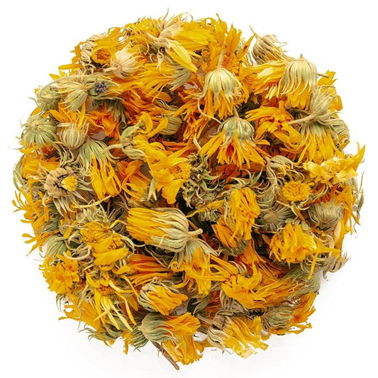 MagJo Naturals, Calendula Flower (1 Pound Bag) whole dried calendula flowers and petals, Calendula officinalis, loose leaf tea, marigold flowers, loose leaf teas, cocktail bombs, Raw