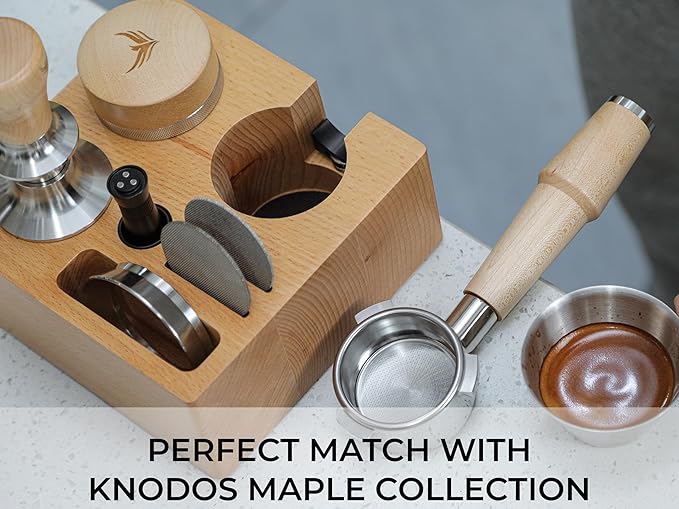 Espresso Tamping Station 54mm for Breville Accessories – Portafilter Holder with Tamper, Distributor, Dosing Funnel, WDT Tool & Puck Screen Slots