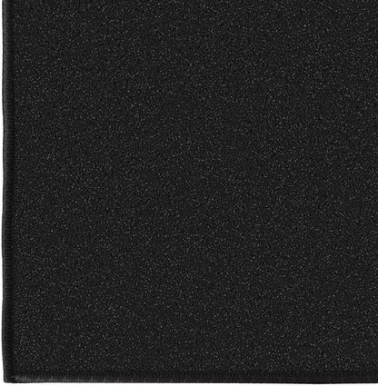 Ottomanson Hallway Runner Rug 2'7" x 12' Non Slip Solid Area Rugs Easy to Clean Laundry Rug Runner Durable & Pet Friendly Floor Carpet Runners for Hallways Entryway Living Room Kitchen, Black