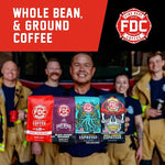 Load image into Gallery viewer, Fire Department Coffee - Gives Back to Firefighters - Original Medium Roast Ground Coffee - Balanced &amp; Smooth - Roasted in the USA - Veteran Owned (12 oz, Pack of 2)