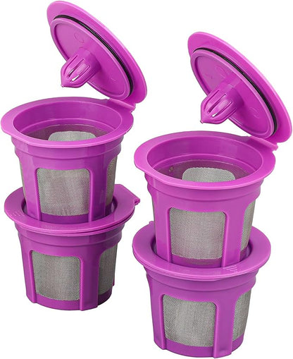 4 Pack K Cups Coffee Filters Compatible with Keurig Brewers 1.0 and 2.0Coffee Makers - Universal Kcup Filters Fit Refillable Kcup Coffee Pods