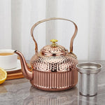 Load image into Gallery viewer, SANQIAHOME Antique 1.5L (50Oz) Stainless Steel Teapot with Infuser copper