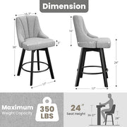 Swivel Bar Stools with Backs, 24