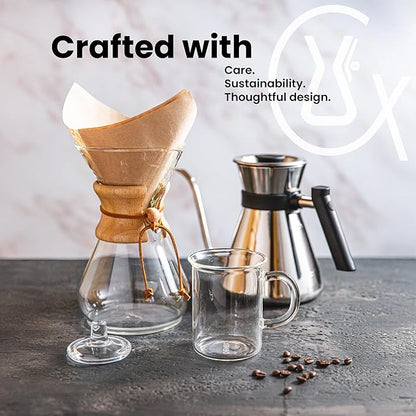Chemex Pour-Over Glass Coffeemaker - Classic Series - 6-Cup - Exclusive Packaging