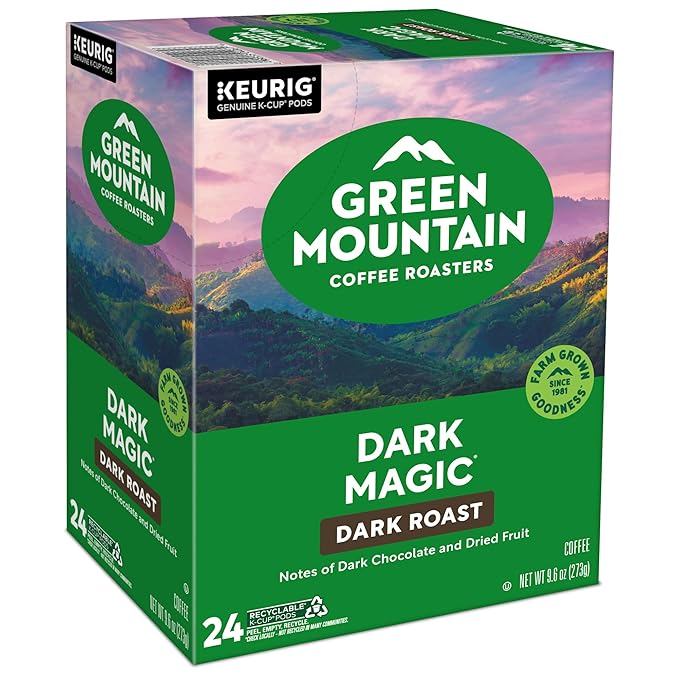 Green Mountain Coffee Roasters Dark Magic Coffee, Keurig Single-Serve K-Cup pods, Dark Roast, 96 Count