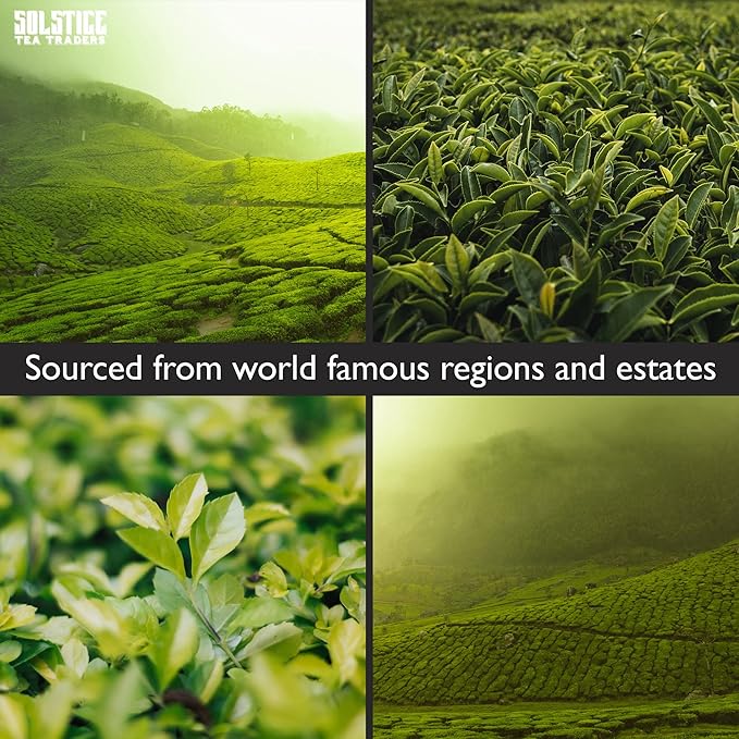 Loose Leaf Tea Sampler Create Your Own Tea Blend Starter Kit w/Sencha, Rooibos, China Black, & Ginger, Lavender, Rose, Lemongrass, Hibiscus Spices