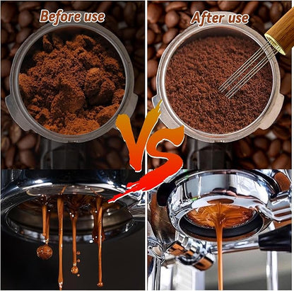 22Pcs Espresso Accessories Kit, 51mm Tamper Tool Espresso, Coffee Tamper with Espresso WDT Tool, Tamper Mat, Coffee Stirrer, Frothing Pitcher, Latte Art Pen and 16 Coffee Stencils, Latte Art Kit