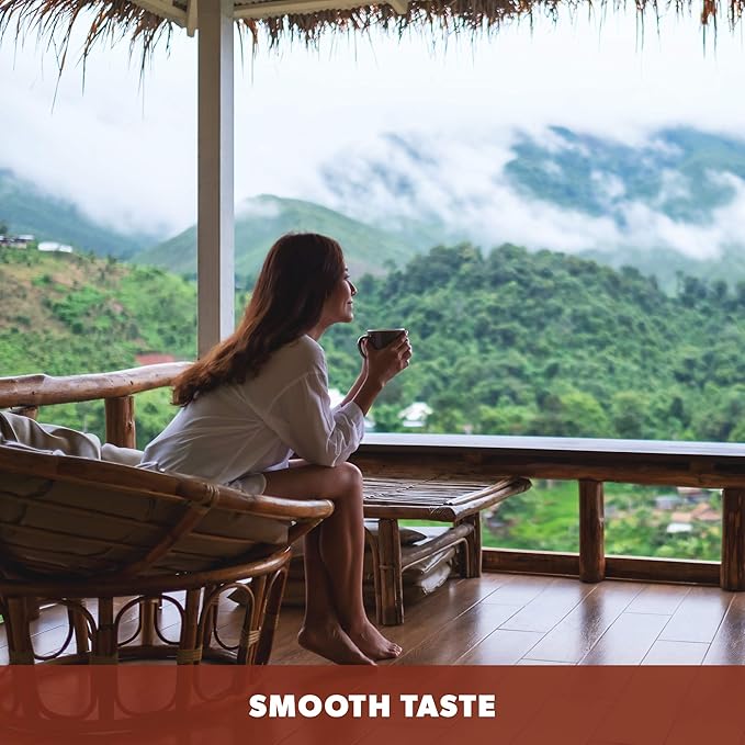 Low Acid Organic Coffee – Whole Bean, Mold-Free & Stomach Friendly by Java Planet, Cinnamon and Vanilla, Medium Dark Roast, Arabica Gourmet Coffee Grade A, Smithsonian Bird Friendly, 1LB Bag