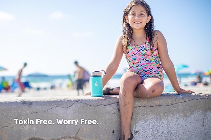 HYDRO CELL Stainless Steel Insulated Water Bottle with Straw - For Cold & Hot Drinks - Metal Vacuum Flask with Screw Cap and Modern Leakproof Sport Thermos for Adults (Teal 14oz)