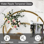 Load image into Gallery viewer, aboxoo Nesting Coffee Table Set of 2, Small Round Glass Nesting Tables for Living Room Bedroom, Accent Tea Table with Gold Metal Frame Modern Industrial Simple