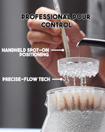 Load image into Gallery viewer, MELODRIP Pour Over Coffee Tool for Cleaner and Sweeter Brewing (Matte Grey Handle and Clear Dish)