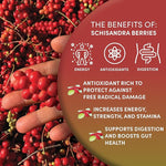 Load image into Gallery viewer, Worldwide Botanicals Organic Schisandra Berries, 1lb, tea cut for best infusion. 100% Schisandra chinesis AKA Five Flavor Fruit, Omija, Wu Wei Zi, Adaptogen Tea, 16 ounces