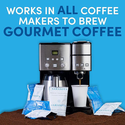 Colombian Coffee Packets – Medium Roast Ground, 1.75oz Bulk Portion Packs for 12-Cup Drip Maker, Pre-Measured Fractional Bags, 100 Count