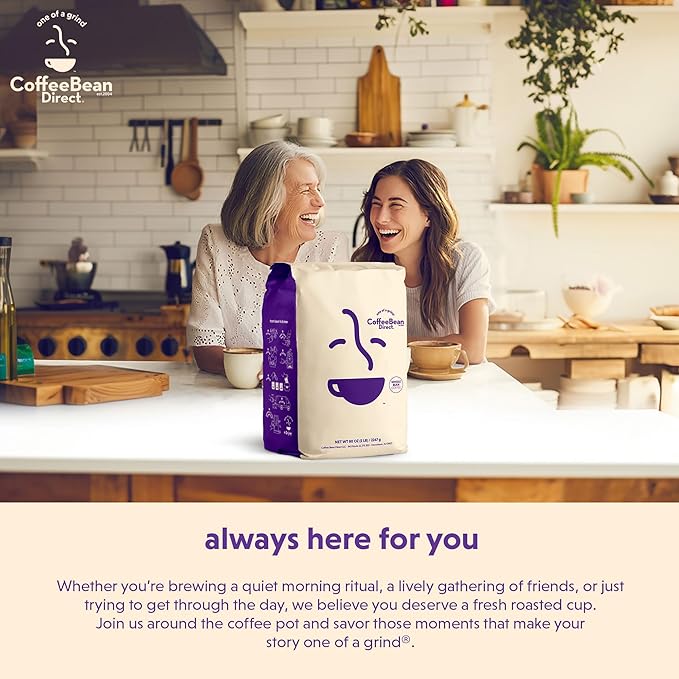 Coffee Bean Direct Decaf Sea Salt Caramel Mocha Flavored, Whole Bean Coffee, 5 Pound Bag (Pack of 1)