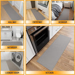 Load image into Gallery viewer, Ottomanson Hallway Runner Rug 2'2" x 6' Non Slip Solid Area Rugs Easy to Clean Laundry Rug Runner Durable &amp; Pet Friendly Floor Carpet Runners for Hallways Entryway Living Room Kitchen, Gray