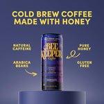 Load image into Gallery viewer, Beekeeper Coffee Cold Brew Horchata Latte with Oregon Honey, 8 fl oz cans (Pack of 12), Ready-to-Drink, Cinnamon Vanilla Flavor