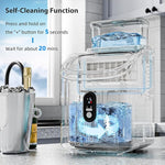 Load image into Gallery viewer, Countertop Ice Cube Maker Machine with External Water Tank,16Pcs/5Mins,34Lbs/Day,2 Ways to Add Water,Portable Compact Small Ice Maker with Self-Cleaning,Perfect for Home/Kitchen/Camping/RV