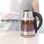 Load image into Gallery viewer, OVENTE Electric Kettle with Digital Temperature Control and Removable Tea Infuser, 1500W Water Heater, 1.7L Double-Wall Insulated Glass, Easy to Fill Lid, Keep Warm Function, and Auto Shut-Off, KD68S
