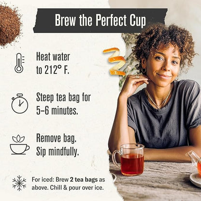 Numi Organic Rooibos Tea, 18 Herbal Tea Bags, Microplastic Free, Packed with Antioxidants, Great for Evening Relaxation