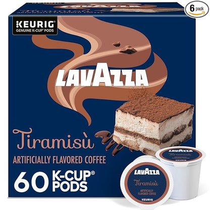 Lavazza Tiramisù Coffee, Single Serve Keurig K-Cup Pods, Flavored Coffee, 60-Count Box (6 Packs of 10)