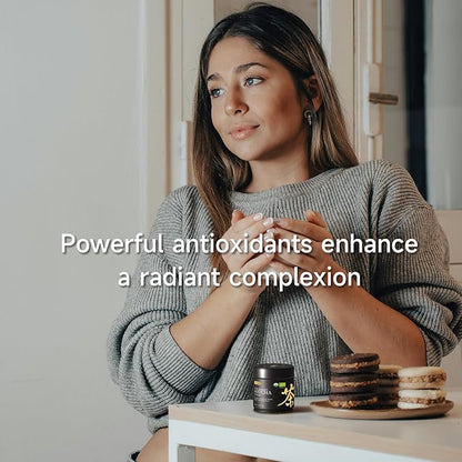 Chaism Ceremonial Grade Matcha Green Tea Powder - Single Origin Premium First Harvest USDA Organic, 1.06oz Tin