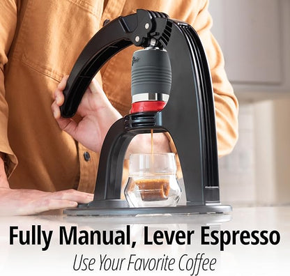 Flair The NEO Flex with Carrying Case: UPDATED Direct Lever Manual Espresso Maker for Beginners and Travel - Pressure Gauge for 9 BAR Brewing Included