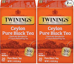 Load image into Gallery viewer, Twinings Ceylon Pure Black Tea Individually Wrapped Bags, 20 Count (Pack of 2), formerly Ceylon Orange Pekoe, Crisp, Refreshing, Caffeinated, Enjoy Hot or Iced, 20 Teabags