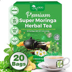 Load image into Gallery viewer, TOG999, Premium 20 Tea bags Super Moringa Herbal Tea, Special Blend of Moringa Leaves, Spearmint Leaves, Ginger, Lemon Peel and Chamomile. No Sugar, No Caffeine, No Gluten, Vegan.