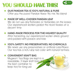 Load image into Gallery viewer, FreshDrinkUS, Premium 15 Pandan Leaf Tea Bags, 100% Natural &amp; Pure from Pandan Leaves. Loose Leaf Pandan Herbal Tea. Made with Natural Material Tea Bags. No Sugar, No Caffeine, No Gluten, Vegan. (15 Tea bags)