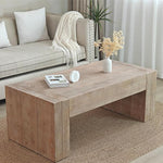 Load image into Gallery viewer, Natural Wood Coffee Tables for Living Room, Rectangle Cocktail Table Wooden Room Table, Rustic Coffee Table for Office and Apartment