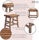 Load image into Gallery viewer, Alaterre Furniture Durango 20-Inch Tall Industrial Wood Dining Stool - Table or Extra Seat - Unique Rustic Industrial Style and Comfort - Farmhouse, Solid Wood Furniture