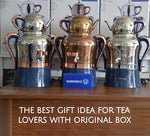 Load image into Gallery viewer, Korkmaz Hanedan A843-03 Stainless Steel Samovar, Upper Pot 1.3 L (43.9 Oz), Bottom Pot 3.5 L (118.3 Oz) Electric Turkish Tea Maker Set, Double Pots Tea Machine, Inox, Chrome, 110 V US Plug, 5.1- Quart