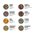 Load image into Gallery viewer, Tiesta Tea - Iced Tea Sampler Dry Flight Set, Loose Leaf, High to No Caffeine, Makes Cold Brew Iced Drink, Assorted Brew Sets with Herbal, Black, Fruit Blends &amp; More, 8 Resealable Sample Pouches