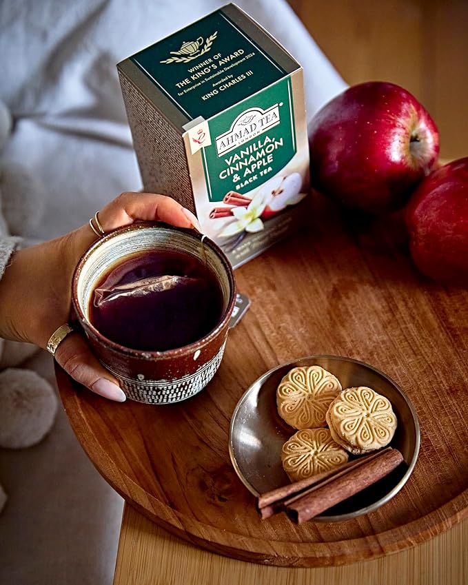 Ahmad Tea Vanilla, Cinnamon, Apple 20 Count (Pack of 6)