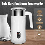 Load image into Gallery viewer, Milk Frother, 4-in-1 Milk Frother and Steamer, 10.1oz/300ml Automatic Hot and Cold Foam Maker and Milk Warmer, Electric Milk Frother for Coffee, Latte, Cappuccino, Matcha(White)